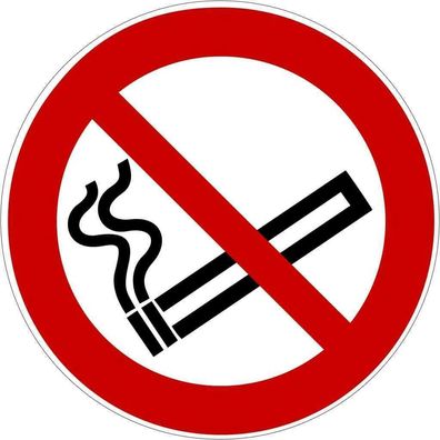 XXXL Aufkleber Verbotsschild"Rauchen verboten" Folie nach ISO 7010 Ø80-120cm rot