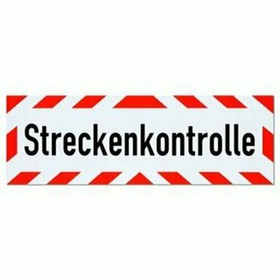 Warnaufkleber "Streckenkontrolle" Hinweis Schild Folie 35x10/42x10/45x15/65x20cm