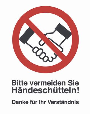 10xWarnaufkleber"Bitte vermeiden Sie Händeschütteln"Hinweisschild Hinweis 12x9cm