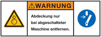 Warnaufkleber"WARNUNG Nicht in die laufende Masch.."Schild 35x80/45x100/70x160mm 
