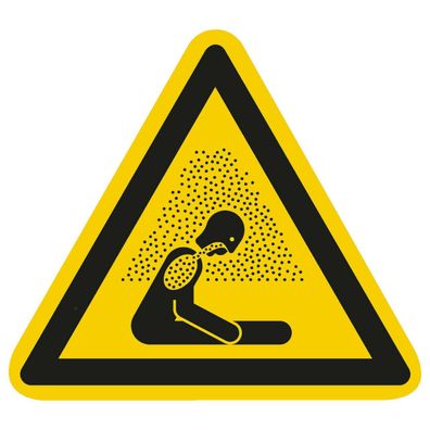 Warnaufkleber Dreieck Schild "Warnung vor Erstickungsgefahr"Folie SL 5-30cm gelb