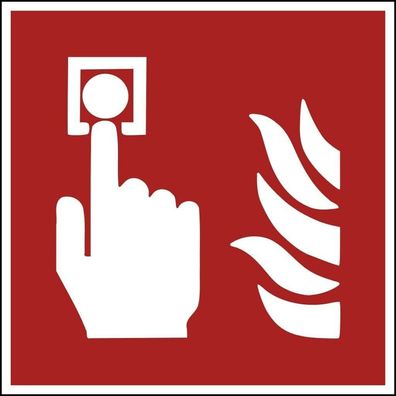 Aufkleber Brandschutzzeichen "Brandmelder" Symbol Schild 5-40cm Folie ISO 7010
