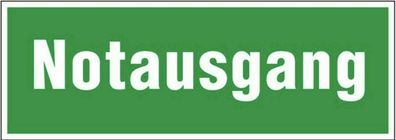 Aufkleber Rettungswegzeichen Fluchtweg "Notausgang" Schild 300x105mm ISO 7010