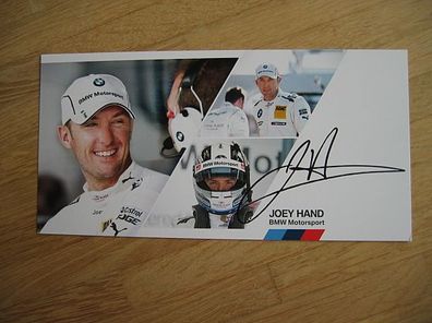 BMW Motorsport Rennfahrer Joey Hand - Autogramm!!!