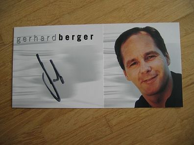 Österreich Ferrari Formel 1 Legende Gerhard Berger - handsigniertes Autogramm!!!