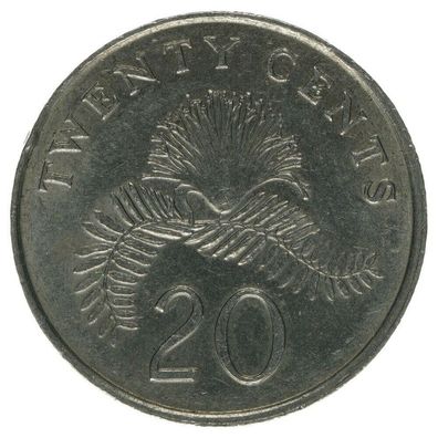 Singapur 20 Cents 1991 A47079