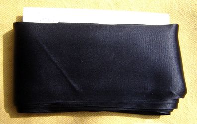 Satinband 7,7 cm breit schwarz hochwertig steife Satin Qualität Hutband je 1m