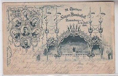 63767 Ak 20. Thüringer Sänger Bundesfest Naumburg a.S. 15.-18. Juli 1899
