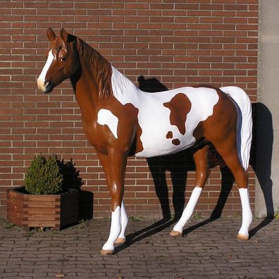 Westernpferd PFERD Lebensgroß Gefeleckt Quarter Horses FIGUR STATUE Skulptur NEU