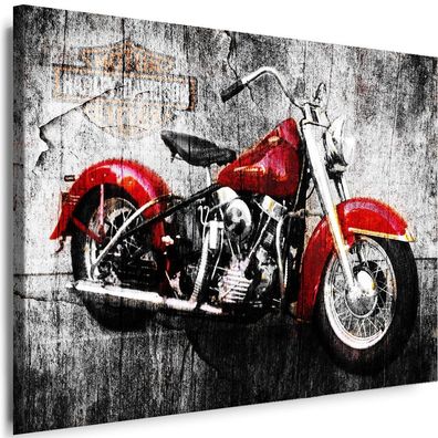 Myartstyle Motorrad Harley Davidson Leinwand Bilder Wandbilder XXL Oldtimer