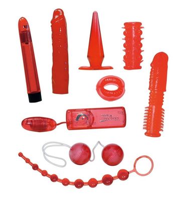 Sextoy 9-teiliges Red Roses Set Vibrator Dildo Analplug Butt Sexspielzeug