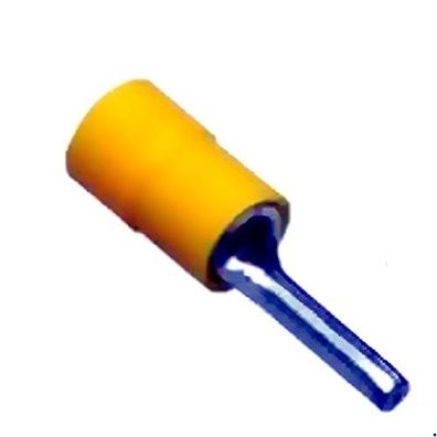 Stiftkabelschuh 4 -6mm² / qmm mit Kunststoffkragen, gelb, 20St.