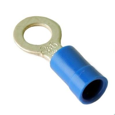 Ringkabelschuh 1,5 -2,5mm² / qmm mit Teilisolierung, blau, innen 5,4mm, 20St.