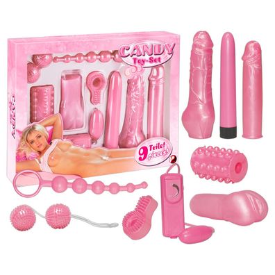Candy Toy-Set 9-teilig Sextoy Set mit Vibrator Dildo Lovetoy Anal Sexspielzeug
