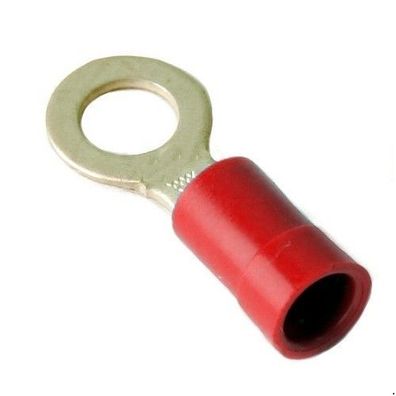Ringkabelschuh 0,5 -1,5mm² / qmm mit Teilisolierung, rot, innen 4,3mm, 20St.