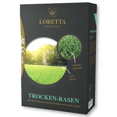 Loretta Trocken-Rasen Premium 1,1 kg Rasensamen Qualitätssamen Keingarantie