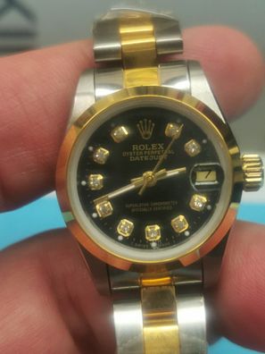 Rolex Lady Datejust Stahl / Gold Diamanten Oyster Perpetual Ref 6