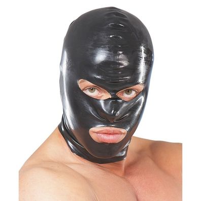 Latex Maske schwarz Gummi Kopf Fetisch Bondage Rubber Gothic Neu "Cooper"