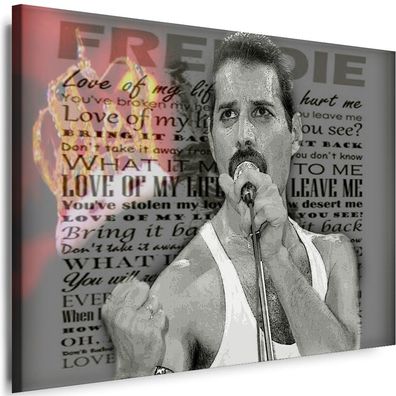 Myartstyle Bilder Queen - Freddie Mercury Musik Band Leinwandbilder Xxl 1