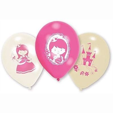 Amscan Luftballons - Prinzessin (6er Pack) Kindergeburtstag Mädchen Ballons