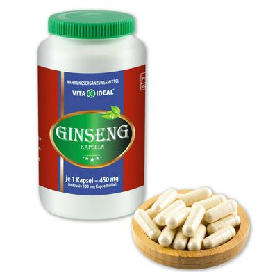 Vitaideal ® Ginseng (Panax Ginseng) je 450mg ohne Zusatzstoffe