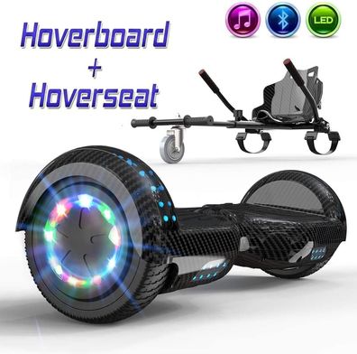 6.5 Zoll Hoverboard Self Balance Scooter Elektro Scooter mit Bluetooth & LED 350W * 2
