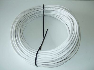 Silikonkabel weiß H05SS-F 2x1,0 Silikonleitung 50 m Ring
