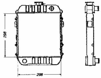 NEU + Kühler > Opel Kadett B [ 1.0 / 1.2 > Schaltgetriebe ] + Original 1302099 / KB