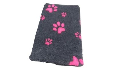 Vet Bed Hundedecke Hundebett Schlafplatz 100 x 75 cm anthrazit-rosa