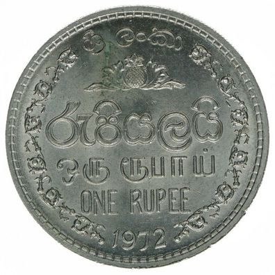 Sri Lanka one rupee 1972 A46968
