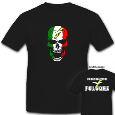 Flogore Paracadutisti Italienische Fallschirmjäger Totenkopf - T Shirt #6715