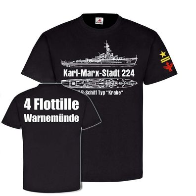 Karl-Marx-Stadt 224 4 Flottille Stabsmatrose Artillerie Warnemünde T-Shirt#23905