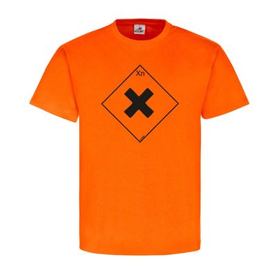 Gesundheitsschädlich Xn Chemie Zeichen Logo Flamme Brand T-Shirt #23919