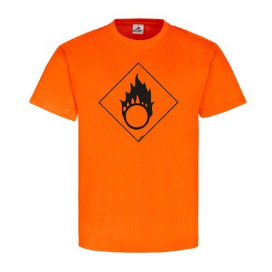 Brandfördernd Chemie Zeichen Logo Flamme Brand T-Shirt#23914