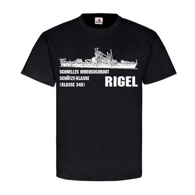 schnelles Minensuchboot Rigel M 1056 Schütze-Klasse Bundesmarine T-Shirt #23814
