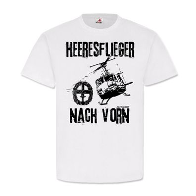 Heeresflieger nach vorn Bundeswehr Huey Bell UH-1 D Hubschrauber BWT-Shirt#23779