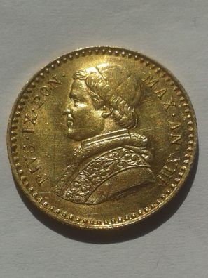 Original 2,5 Scudi 1859 XIII (Rom) Gold Vatikan Papst Pius IX. -sehr gute Qualität
