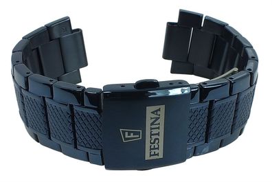 Festina Herren Uhrenarmband 25mm Spezial Anstoß Edelstahl blau F16887