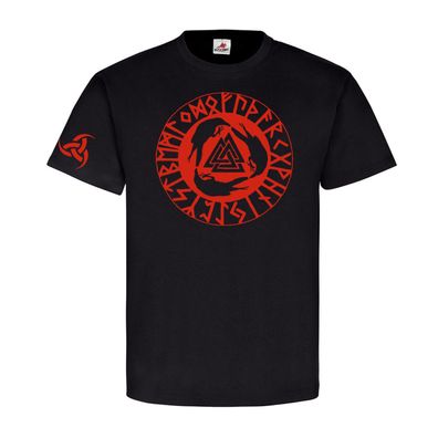 Odins Raben Typ2 Runen Wikinger Hugin und Munin Odin Symbole T-Shirt#23665