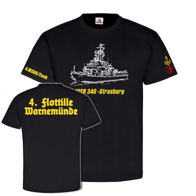 MSR 346 Strasburg 4 Flottille Obermaat Funk Warnemünde Volksmarine Tshirt #23657