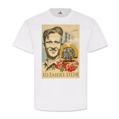 10 Jahre DDR Ostalgie Deutsche Demokratische Republik T-Shirt#23102