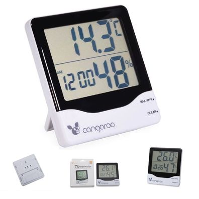 Cangaroo Thermometer 3 in 1, Hygrometer, Thermometer, digitale Uhr mit Wecker