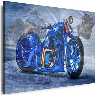 Myartstyle Motorrad Harley Davidson Leinwand Bilder Wandbilder XXL