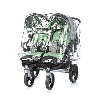 Chipolino Universal Regenschutz Zwillings-Kinderwagen, Doppelsitzer Regenhaube