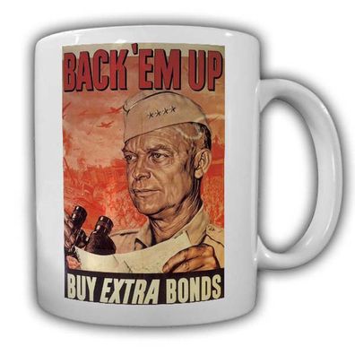 BACK ´EM UP Tasse Extra Bonds Military Soldat US Army America USA#22554