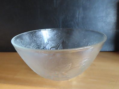 GlasSchale Obstschale Salatschüssel klar mit Ostrelief/ ca. 28 cm Ø