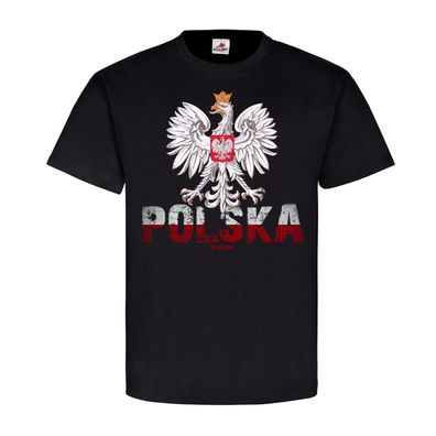 Polska Alfashirt Polen Adler Wappen Heimat Wappentier T Shirt #22354