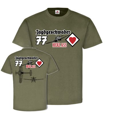 JG 77 Herz Ass Jagdgeschwader Me109 Luftwaffe Jagd-Flugzeug Alfashirt #21476