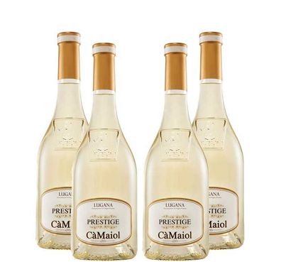 Prestige Lugana 4er Set Ca Maiol 4x 0,75L (13% Vol) Weißwein aus Italien- [Enth