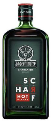 Jägermeister Kräuterlikör Hot Ginger Charakter Scharf 0,7l (33% Vol)- [Enthält